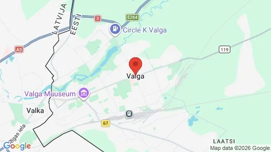 Commercial properties for sale i Valga - kort over placeringen