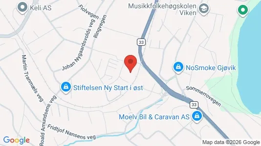 Kontorlokaler til leje i Gjøvik - Foto fra Google Street View