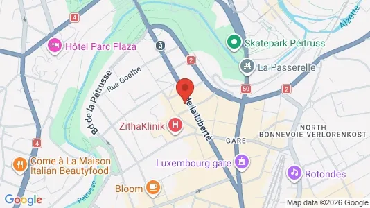 Lokale biurowe Do wynajęcia i Luksemburg - kort over placeringen