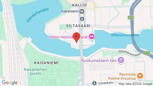 Kontorer til leie i Helsingfors Keskinen - kort over placeringen