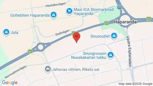 Teollisuuskiinteistöt Myynnissä i Haparanda - Kuva Google Street Viewstä