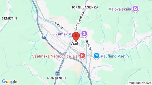 Toimistotilat Vuokrattavana i Vsetín - Kuva Google Street Viewstä