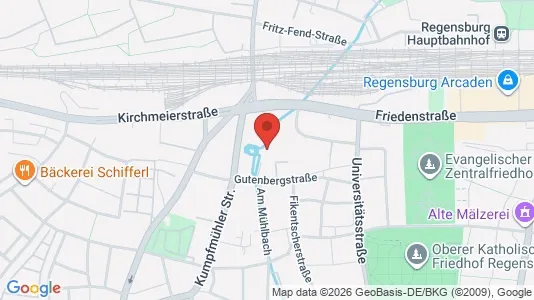 Lokaler til leje i Regensburg - kort over placeringen