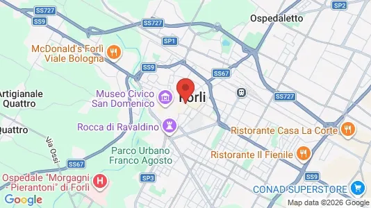 Kaupat Vuokrattavana i Forlì - Kuva Google Street Viewstä
