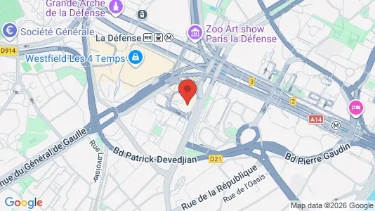 Commercial properties for rent i Nanterre - kort over placeringen