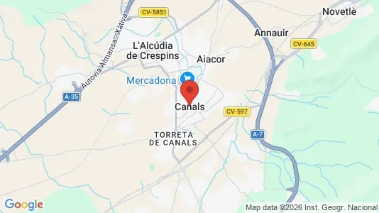 Commercial properties for sale i Canals - kort over placeringen