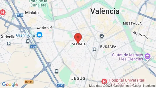 Büros zur Miete i Valencia Patraix – Foto von Google Street View