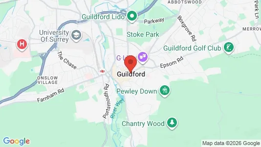 Büros zur Miete i Guildford - Surrey – Foto von Google Street View