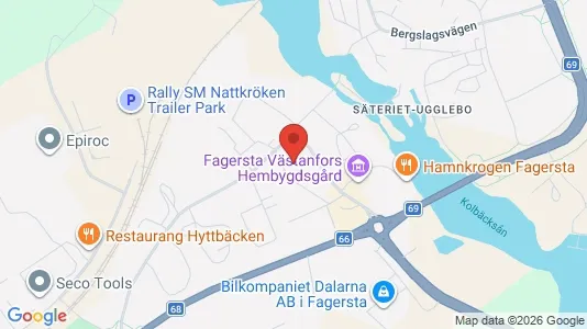 Liikekiinteistöt Vuokrattavana i Fagersta - Kuva Google Street Viewstä