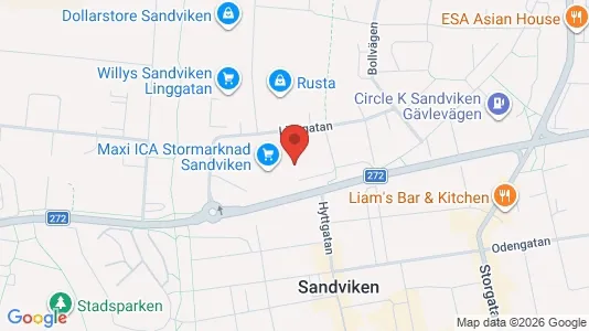 Lokaler til leje i Sandviken - Foto fra Google Street View