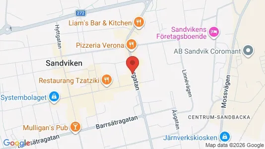 Varastot Vuokrattavana i Sandviken - Kuva Google Street Viewstä