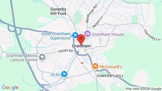Winkels te huur i Grantham - Lincolnshire - Foto uit Google Street View