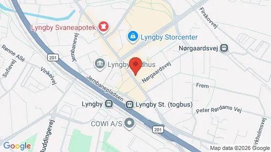 Büros zur Miete i Kongens Lyngby - kort over placeringen