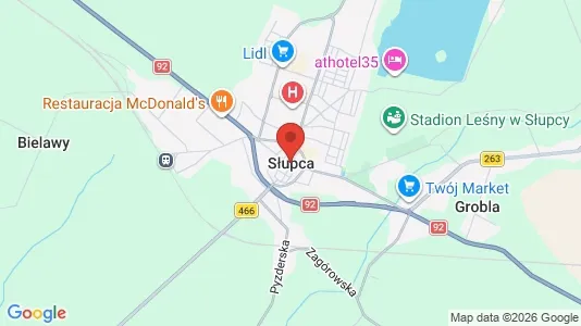 Winkels te koop i Słupecki - kort over placeringen