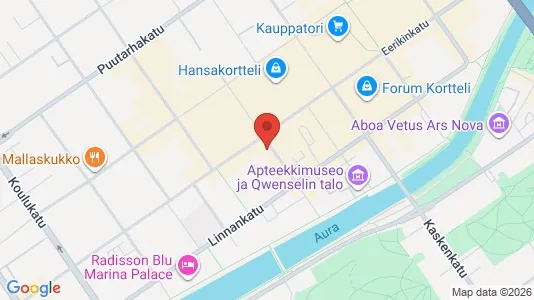 Kontorslokaler till salu i Åbo - kort over placeringen