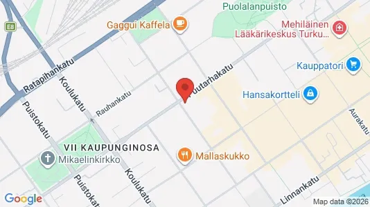 Företagslokaler till salu i Åbo - kort over placeringen