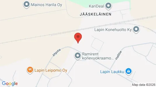 Lagerlokaler til leje i Rovaniemi - kort over placeringen