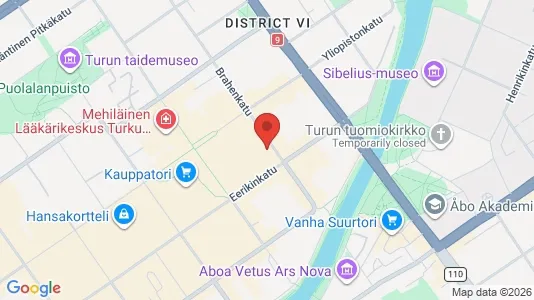 Office spaces for rent i Turku - kort over placeringen