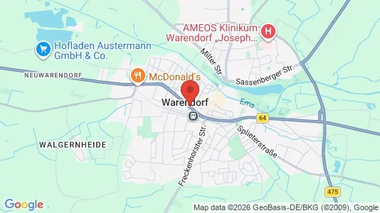 Butikklokaler til leie i Warendorf – Bilde fra Google Street View