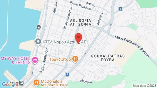 Propiedades comerciales En venta i Patras - kort over placeringen