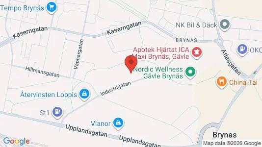 Industrilokaler för uthyrning i Gävle – Foto från Google Street View