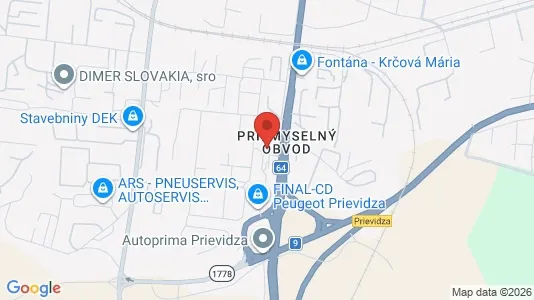 Kantorruimte te huur i Prievidza - Foto uit Google Street View