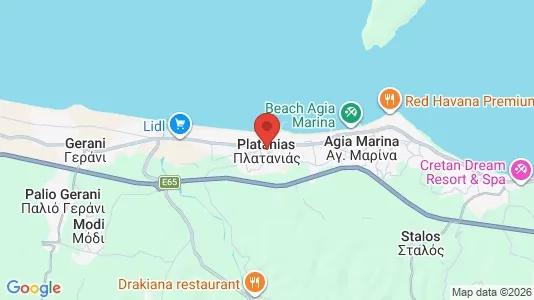 Lokaler til leie i Platanias – Bilde fra Google Street View