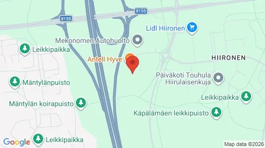 Kantorruimte te huur i Oulu - kort over placeringen