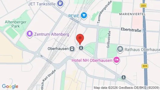 Office spaces for rent i Oberhausen - kort over placeringen