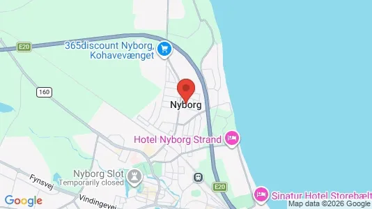 Kaupat Vuokrattavana i Nyborg - Kuva Google Street Viewstä