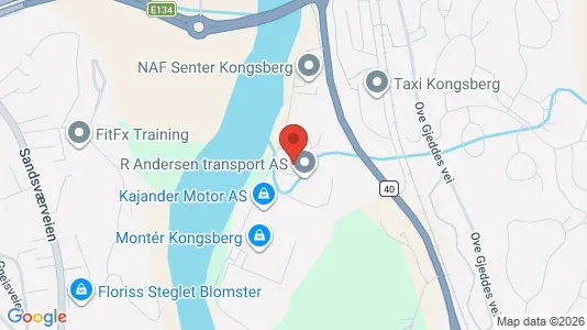 Varastot Vuokrattavana i Kongsberg - Kuva Google Street Viewstä