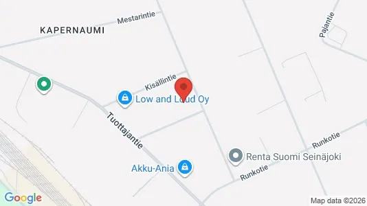 Varastot Vuokrattavana i Seinäjoki - Kuva Google Street Viewstä