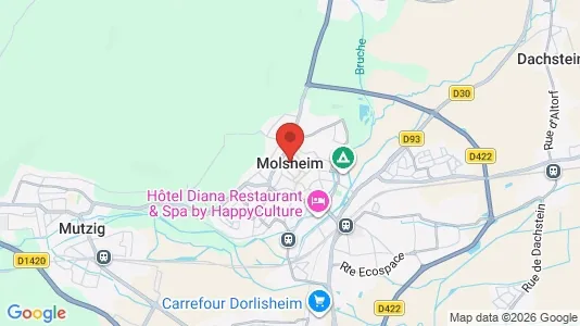 Lokaler til leie i Molsheim – Bilde fra Google Street View