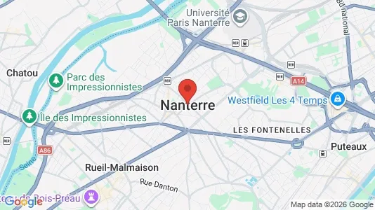 Gewerbeflächen zur Miete i Nanterre - kort over placeringen