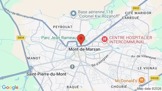 Lokaler til leje i Mont-de-Marsan - kort over placeringen