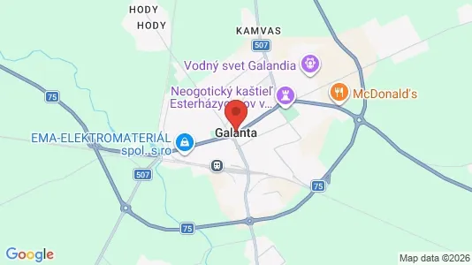 Lokaler til leje i Galanta - Foto fra Google Street View