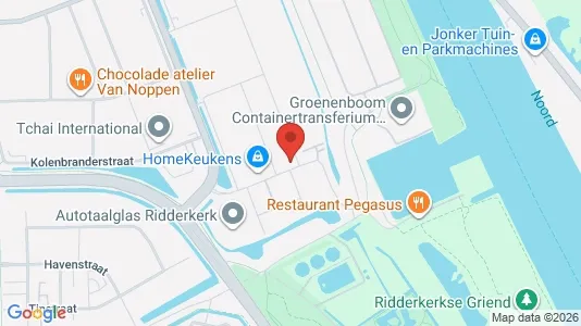 Lokaler til salg i Ridderkerk - kort over placeringen