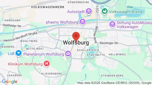 Toimistotilat Vuokrattavana i Wolfsburg - Kuva Google Street Viewstä
