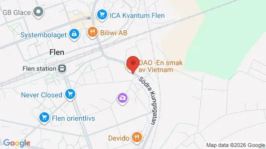 Commercial properties for rent i Flen - kort over placeringen