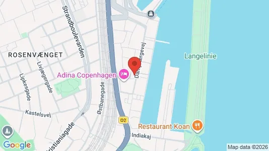 Kontorlokaler til leje i Østerbro - kort over placeringen