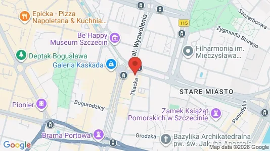 Office spaces for rent i Szczecin - kort over placeringen