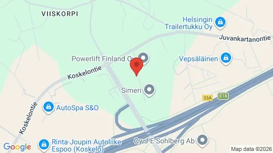 Kontorlokaler til leje i Espoo - kort over placeringen