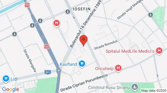 Commercial properties for rent i Timişoara - kort over placeringen