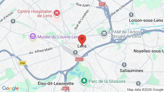 Kontorlokaler til leje i Lens - Foto fra Google Street View