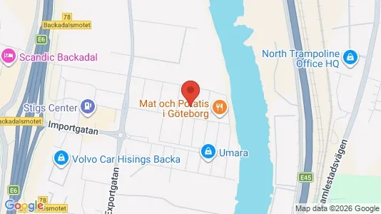 Kontorer til leie i Göteborg Ø - kort over placeringen