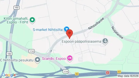 Lokaler til leie i Espoo - kort over placeringen
