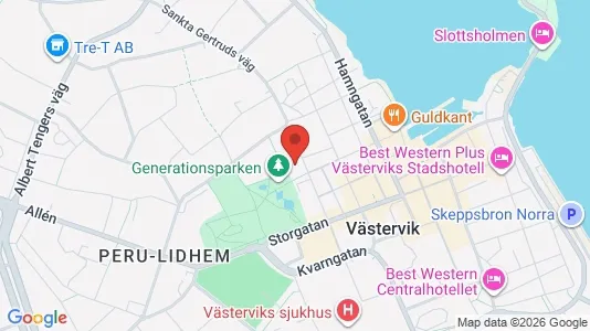 Företagslokaler för uthyrning i Västervik – Foto från Google Street View