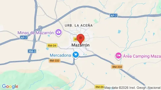 Lokaler til salgs i Mazarrón - kort over placeringen