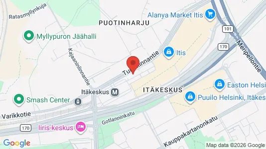 Espacios de oficina En alquiler i Helsinki Itäinen - kort over placeringen