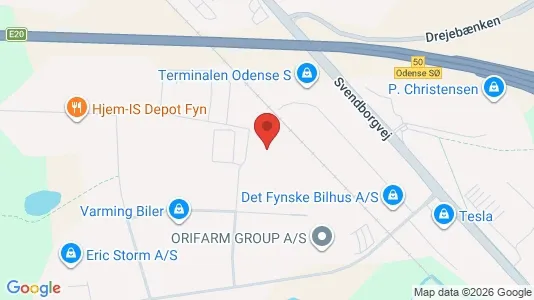 Varastot Vuokrattavana i Odense S - Kuva Google Street Viewstä